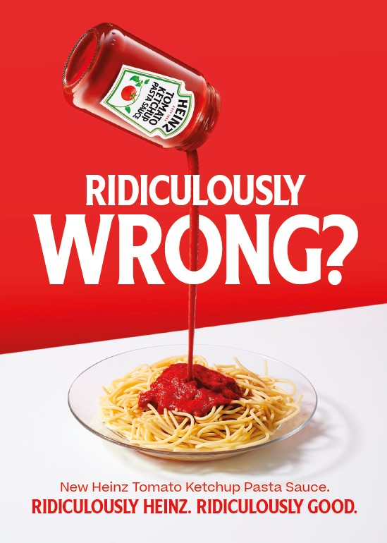 Heinz is questioning whether it's 'ridiculously wrong or ridiculously good' with the launch of its new Tomato Ketchup Pasta Sauce - yes, you read that correctly.