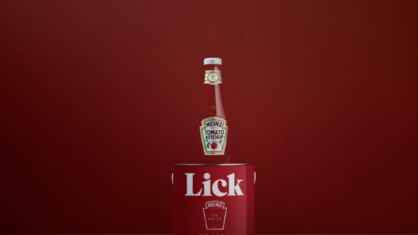 Heinz has teamed up with paint brand Lick to unveil a limited-edition paint colour inspired by the condiments brand's iconic Tomato Ketchup, depicted here.