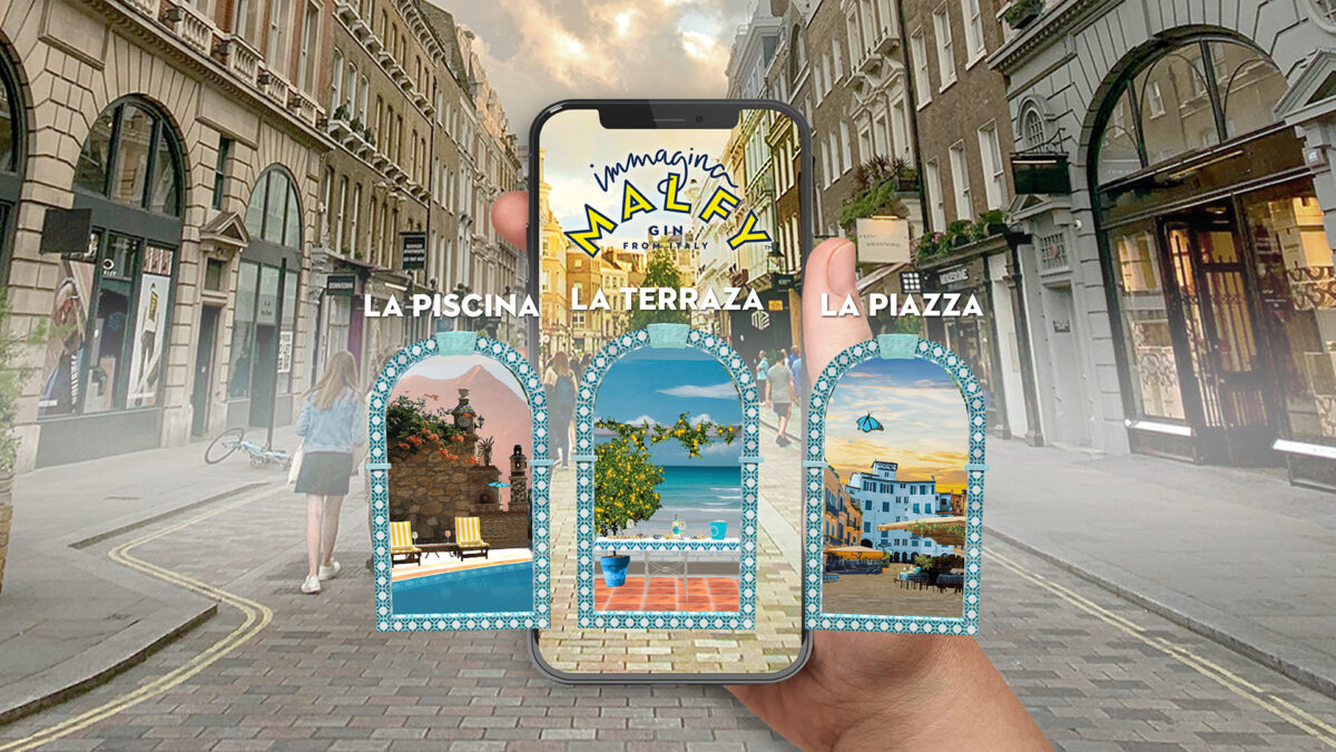 Pernod-Ricard-owned gin brand Malfy is encouraging consumers to immerse themselves into its new global reality experience, "Escape to a Malfy World", depicted here