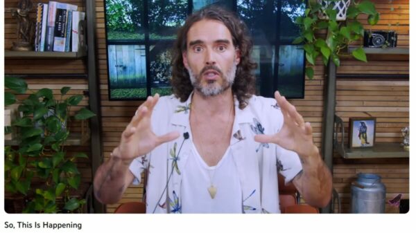YouTube has suspended Russel Brand from earning money through adverts on his videos, stating the actor and comedian for 'violating' its 'creator responsibility policy', depicted here in his final video