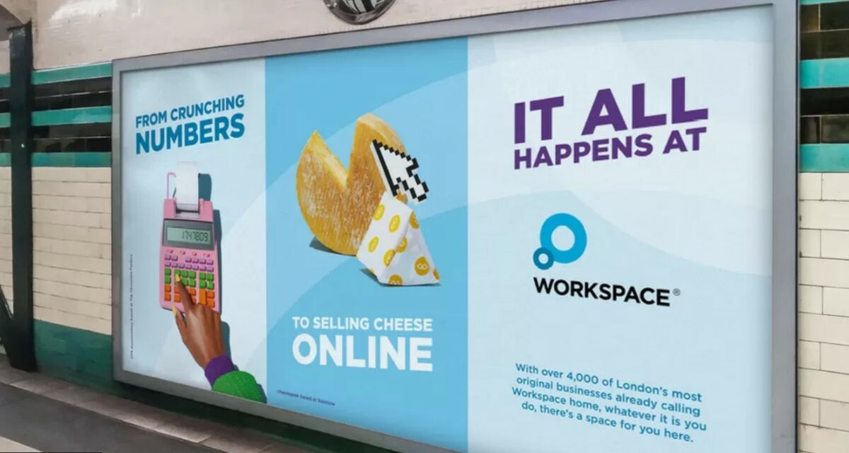 Transport for London (TFL) has banned an ad featuring artisan cheese after it was deemed 'too unhealthy' and in violation of its HFSS rules, here depicting a mock-up of the ad on a Tube wall.