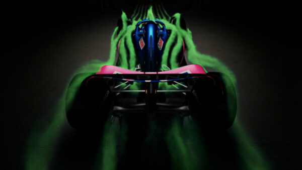 Xbox is celebrating being the new Official Console Partner of the BWT Alpine Formula 1 racing team with a global social media campaign, here depicting the F1 car with smoke pouring off it