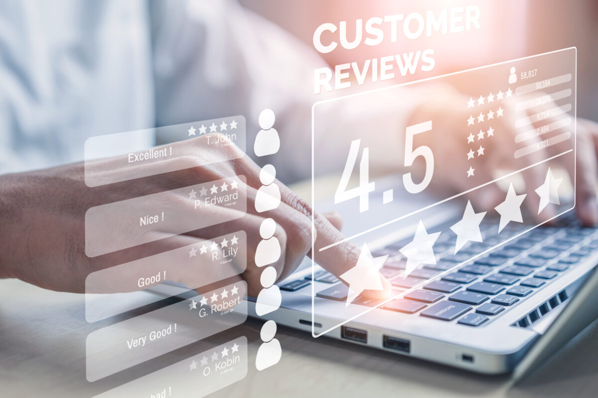 The government has announced it is to clamp down on fake reviews in products ranging from 'train tickets to food deliveries' in an attempt to help consumers with the cost of living crisis, depicted here.