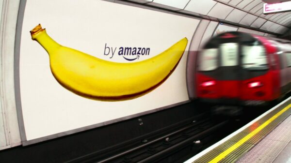 Amazon is celebrating its private label brand to the first time to customers, with a series of OOH tube takeovers, highlighting its range of products, depicted here