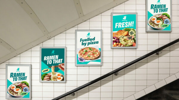 Deliveroo has unveiled a new evolved brand identity to drive a greater distinction and creative consistency across its global markets, depicted here in OOH mock ups