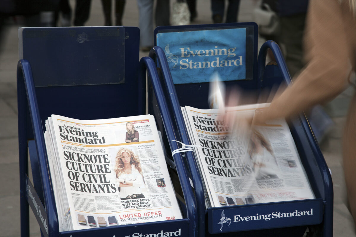 The Evening Standard and Outernet London have announced a competition offering advertisers the chance to win £1 million worth of ad space across outdoor and print, here depicting the publications newspapers in a stand