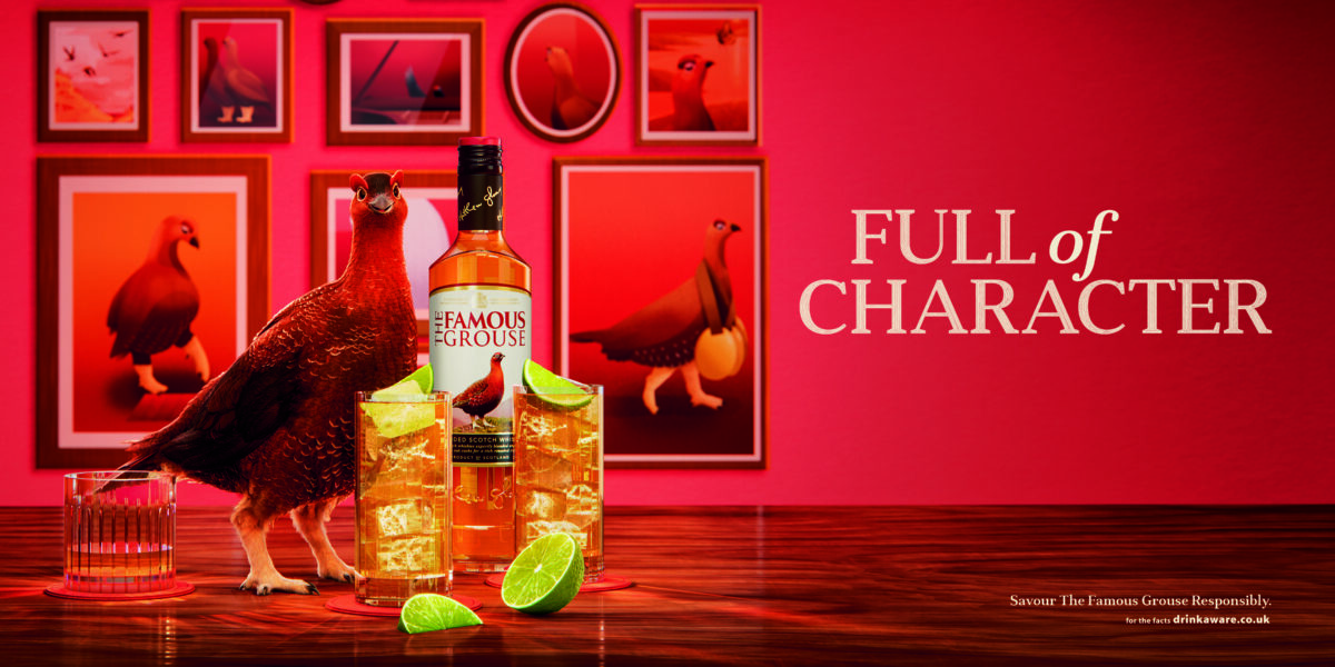Alcohol brand The Famous Grouse has unveiled a new global campaign designed to introduce the drink to the next generation of whiskey drinkers, depicted here