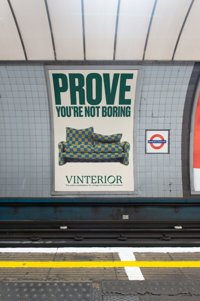 Pre-loved online furniture marketplace Vinterior is saying goodbye to 'fast furniture' in a campaign embracing furniture that 'lasts for generations', depicted here.