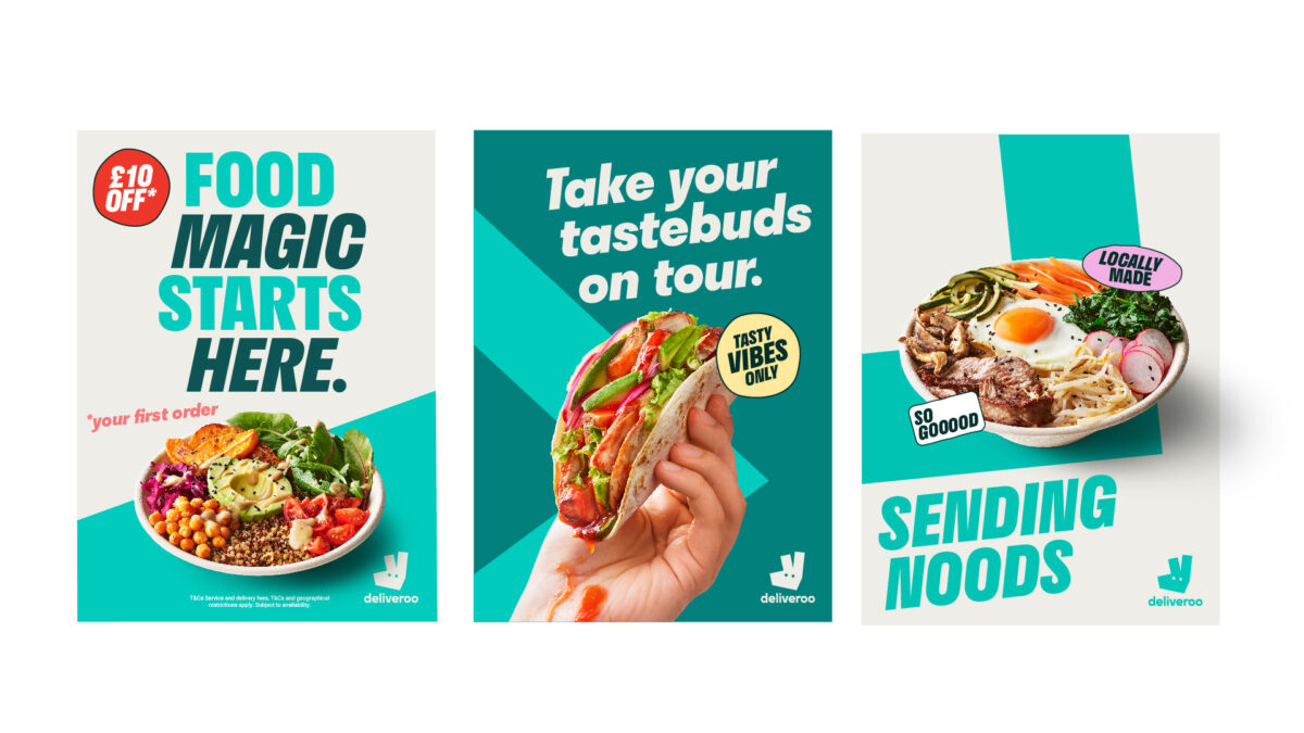 Deliveroo has unveiled a new evolved brand identity to drive a greater distinction and creative consistency across its global markets, depicted here.