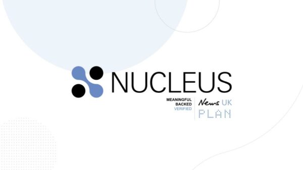 News UK has unveiled an 'industry-first' publisher planning tool, Nucleus Plan, with an aim to introduce a 'post-cookie' world, here depicting the Nucleus logo