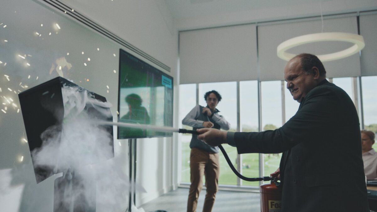 Paddy Power Games is reimagining a "Life with more chances" in its latest ad, giving viewers a glimpse of a reality with alternative scenarios, depicting here someone destroying a VAR machine