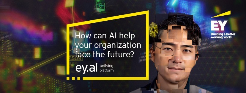 The EY organisation (EY) has teamed up with Ogilvy UK, FinkDifferent and Hogarth to kick off a fully integrated AI campaign, depicted here as a Facebook ad