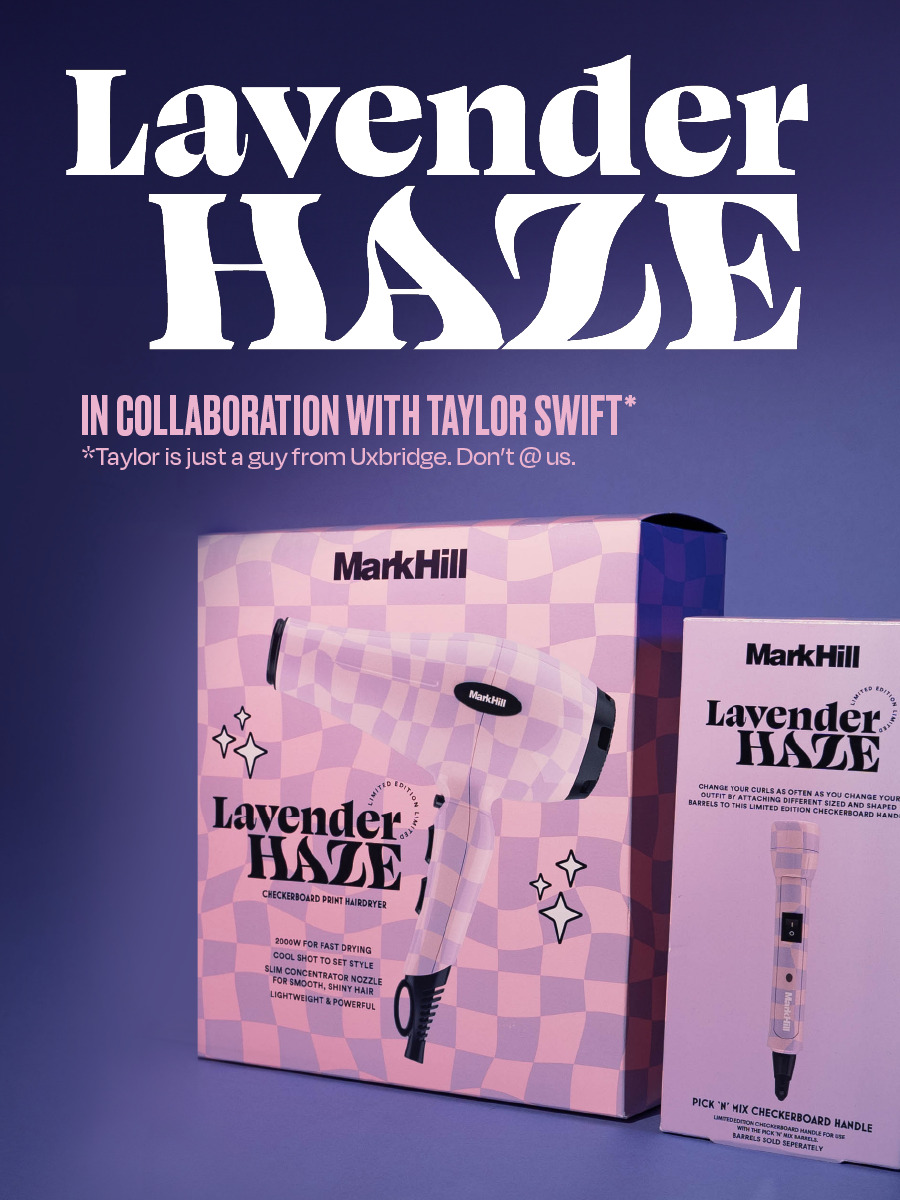 Hair styling brand Mark Hill Hair has teamed up with 'Taylor Swift' in a tongue-in-cheek creative stunt to launch its new limited-edition product, depicted here