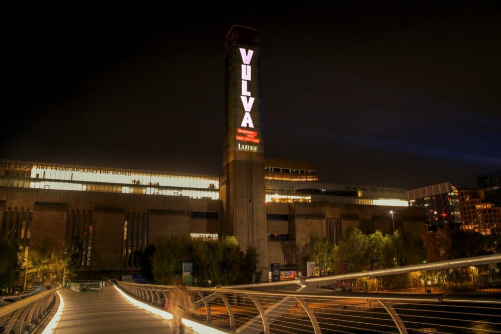 Joan London takes a rebellious approach to destigmatising the ‘vulva’ with a bold campaign for its client Luna Daily's latest hotline, the world’s first ‘VULVA’ therapy line - including projecting the word on to the chimney of the Tate Modern.