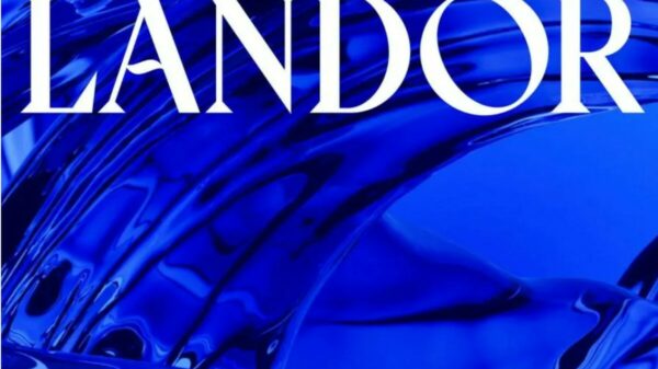 Landor's new ultramarine logo, the culmination of the WPP agency's rebrand.