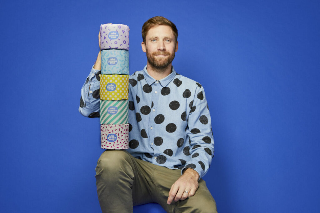 Simon Griffiths CEO of sustainable toilet paper brand Who Gives A Crap with the product. He discusses deforestation becoming omnichannel and the art of giving a crap.