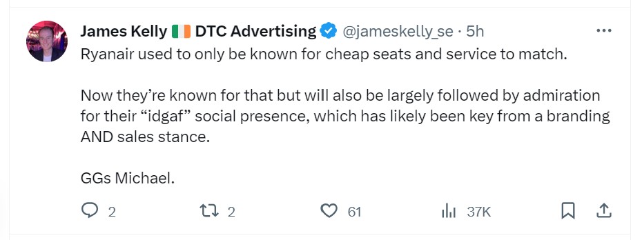 Ryanair's head of social media has officially announced his surprise resignation in a damming series of social media posts criticising the low-cost airline, depicting a user's tweet