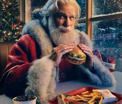 Burger King is launching a new set of OOH adverts, in a campaign that will see it “hijack” two icons of Christmas, Santa Clause and the cult classic song ‘Driving Home For Christmas’.
