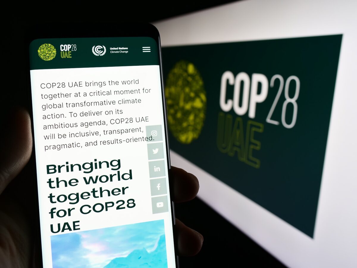 Image of COP 28 marketing. Top advertising and PR agencies have been instrumental in promoting the COP28 conference whilst working with fossil fuel companies.