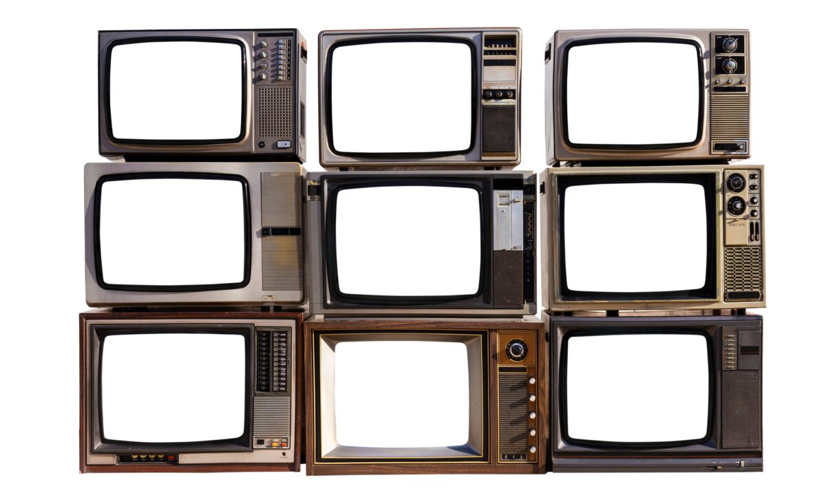 Image of vintage televisions. Festive OOH campaigns that align with TV adverts are twice as likely to perform well when compared with their non-aligned counterparts, according to new research from System1.