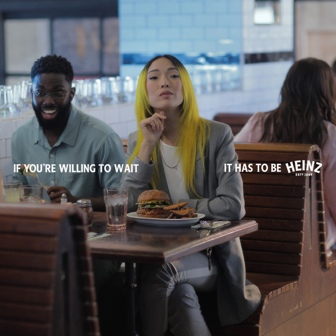 Heinz ad still. A global campaign for Heinz is seeking out to showcase how diners around the world are willing to wait irrational lengths of times for their ketchup.