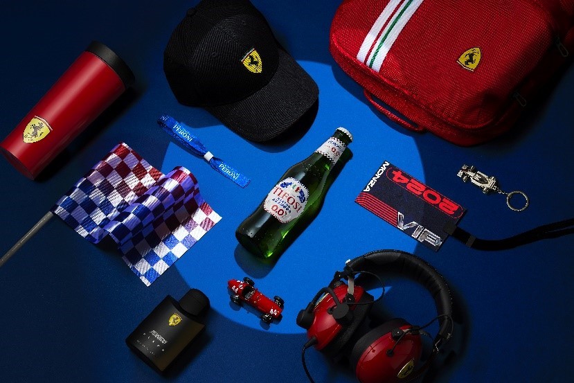 Peroni Nastro Azzurro 0.0% has partnered with Ferrari's F1 racing team, recruiting star drivers Charles Leclerc and Carlos Sainz for a new spot.