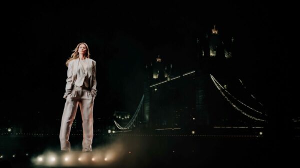 Picture of the gisele hologram. Hugo Boss has created a giant hologram of Brazilian supermodel Gisele Bündchen and South Korean star Lee Hin-Mo over Tower Bridge, marking the first time a fashion brand has launched a global campaign using the technology.