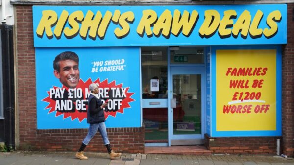 Labour is taking a back-to-basics spoof approach to its new year campaigning with 'Rishi's raw deal' attack ads appearing across the UK.