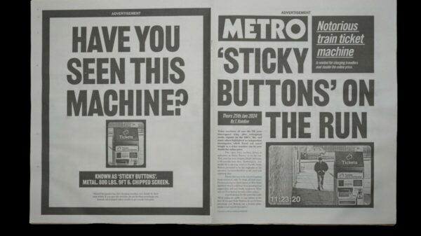 Trainline has launched a tactical campaign which paints ticket machines as thieves for charging over 50% more than Metro wrap of Trainline. Trainline for tickets bought on the same day.