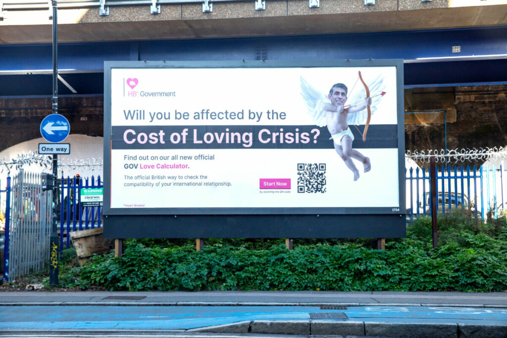 Don't Panic has released a 'Love Calculator' this Valentine's Day, humorously raising serious concerns over the government's latest