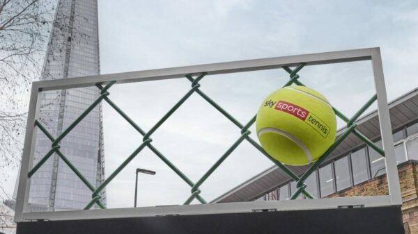 Sky Sports is promoting the launch of its new dedicated tennis channel with a series of vibrant, 3D out-of-home activations at key London sites.