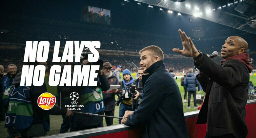 Lay's Crisps has partnered with football legends David Beckham and Thierry Henry to give football fans unexpected snack-themed rewards.