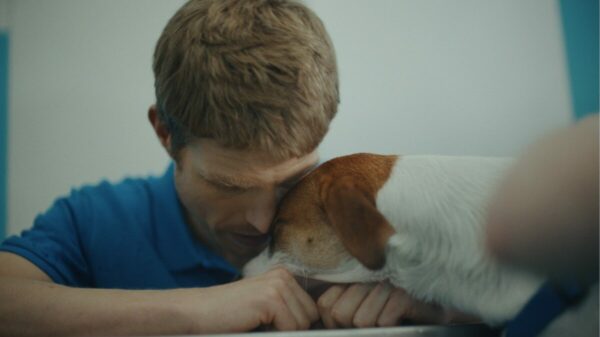 Still from Battersea Dogs & Cats Home ad. A new spot from Battersea Dogs & Cats Home tells the story of the bond between a member of staff and a new rescue dog, Lucy.