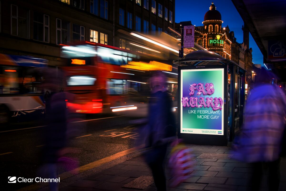 Image of Fabruary billboard supplied. Clear Channel and McCann are joining forces to commemorate one of the biggest LGBTQIA+ celebrations of the year - LGBTQIA History Month.