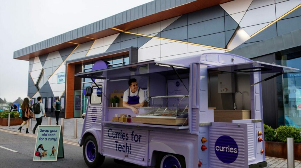 The new Curries for Tech initiative lets Currys' customers exchange old tech and unwanted electrical devices for a free meal.