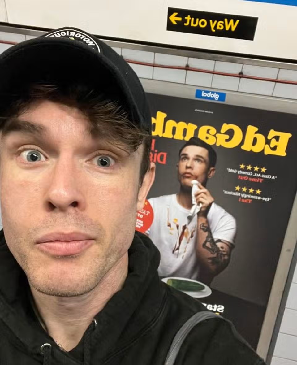 Comedian Ed Gamble has been forced to change the poster for his current tour, Hot Diggity Dog, as the original fell foul of TfL's junk food ad rules.