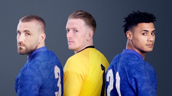 The nameless England shirts are part of an ongoing dementia awareness partnership between Alzheimer’s Society and the Football Association.