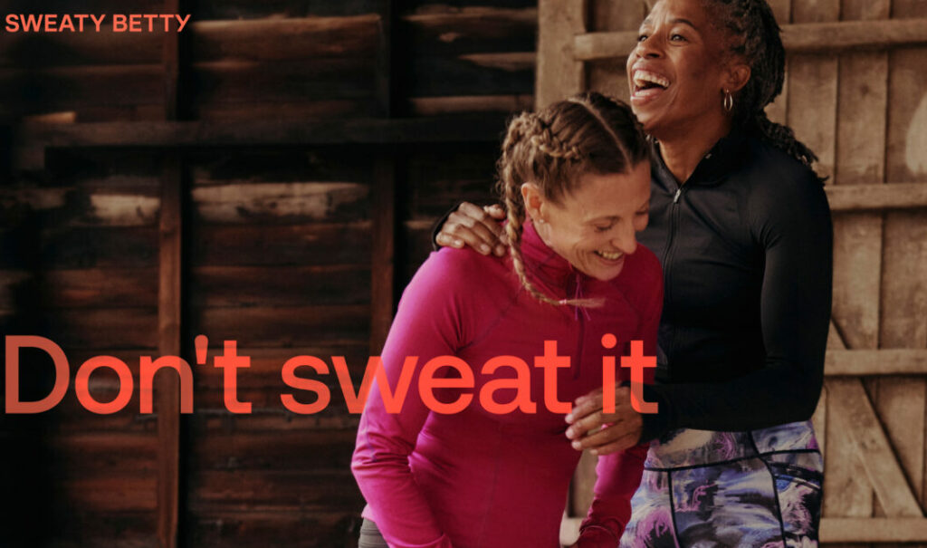 A new Sweaty Betty rebrand tackles toxic narratives around women's relationship with exercise, with a bold new visual identity.