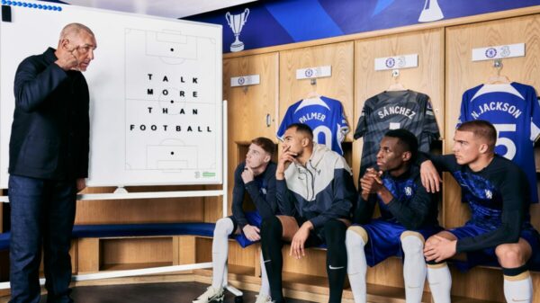 Vinnie Jones is encouraging Chelsea players and fans to open up about their mental health in a new Three UK spot.