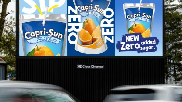 Billboard from Capri-Sun's latest campaign. Capri-Sun is aiming to spotlight fun and care free moments in its latest integrated marketing campaign, which has a reach of over 400 million.