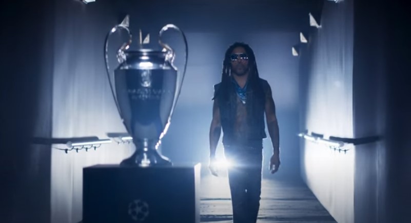 Kravitz struts forward in UEFA champion's league spot. Pepsico has announced that it is bringing on board legendary rock musician Lenny Kravitz for the UEFA Champion's League final show with an electric blue spot.