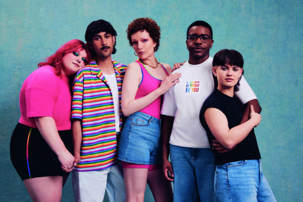 Colleagues come together wearing Primark's new pride range. Primark links up with LGBTQI+ charities in new campaign