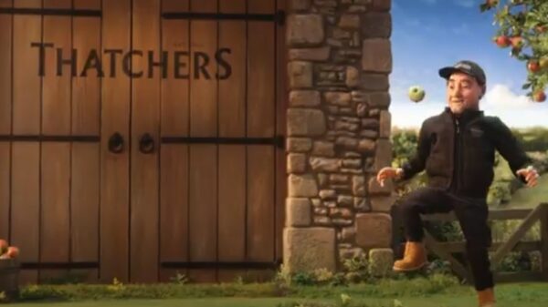 Cider maker plays football with an apple. Thatchers Cider has tapped into the tense climax of the Premier League season for its latest ad, which sees cider makers try their hand at football and cricket.