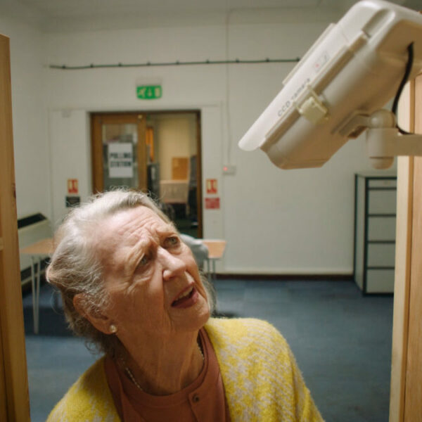 A woman is perplexed and horrified as she attempts to vote and is interrupted by a talking camera that narrates her every move. To mark the upcoming election, the RNIB's latest ad features a talking CCTV camera in a poll booth to highlight the fact that only 13% of blind people feel they can vote independently and in secret.