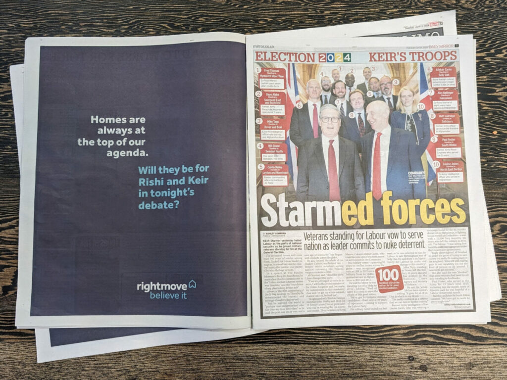 Rightmove has published an advertising message to the leading political parties asking them to make housing a key focus of their campaigning.