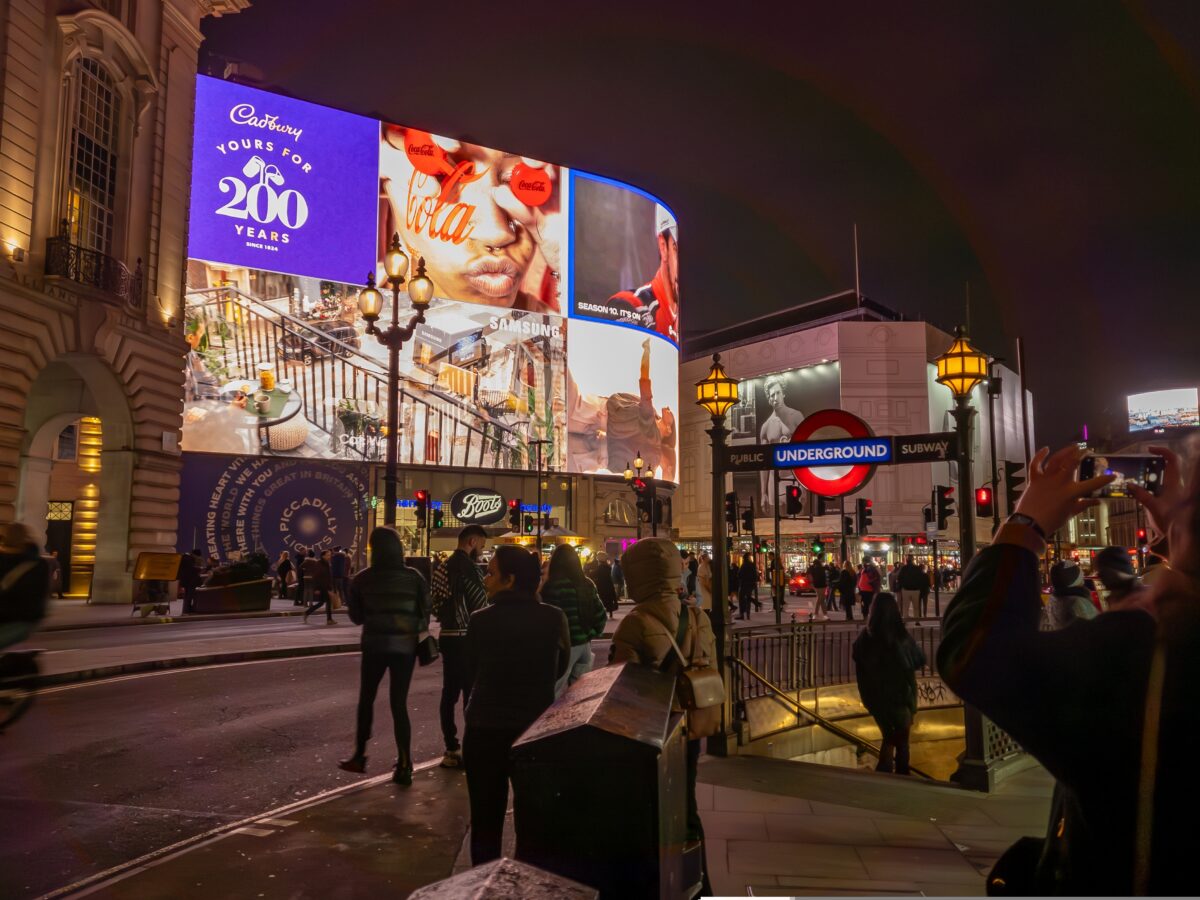 Piccadilly Lights alight with Cadbury's 2024 campaign. Group M drops the gloom in its latest forecast, as it estimates that global advertising revenue will grow by 7.8% to £782bn ($989.9bn) in 2024, a significant improvement on its December 2023 prediction of 5.3% growth.