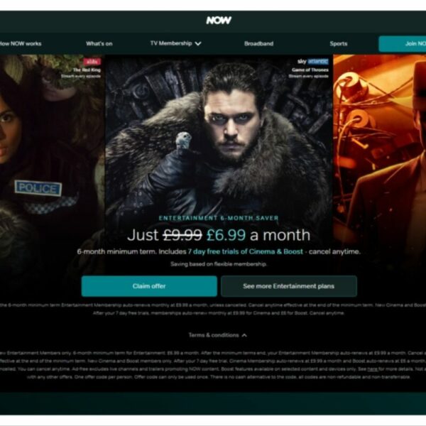 Now TV has seen one of its online ads banned for being 'misleading' by the Advertising Standards Authority (ASA), after a complaint was upheld.