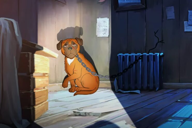 An animated dog cowers while chained to a wall. The RSPCA showcases how it responds to upticks in animal cruelty at this time of year, with a new animation that coincides with its summer cruelty appeal.