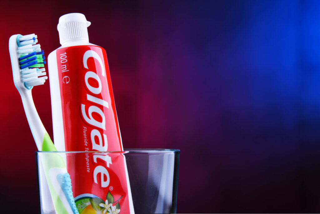 Colgate toothpaste and toothbrush. Colgate Palmolive has selected WPP as its agency of record for Amazon, in a move that will see it head up commercial and data driven links with the online giant in Europe.