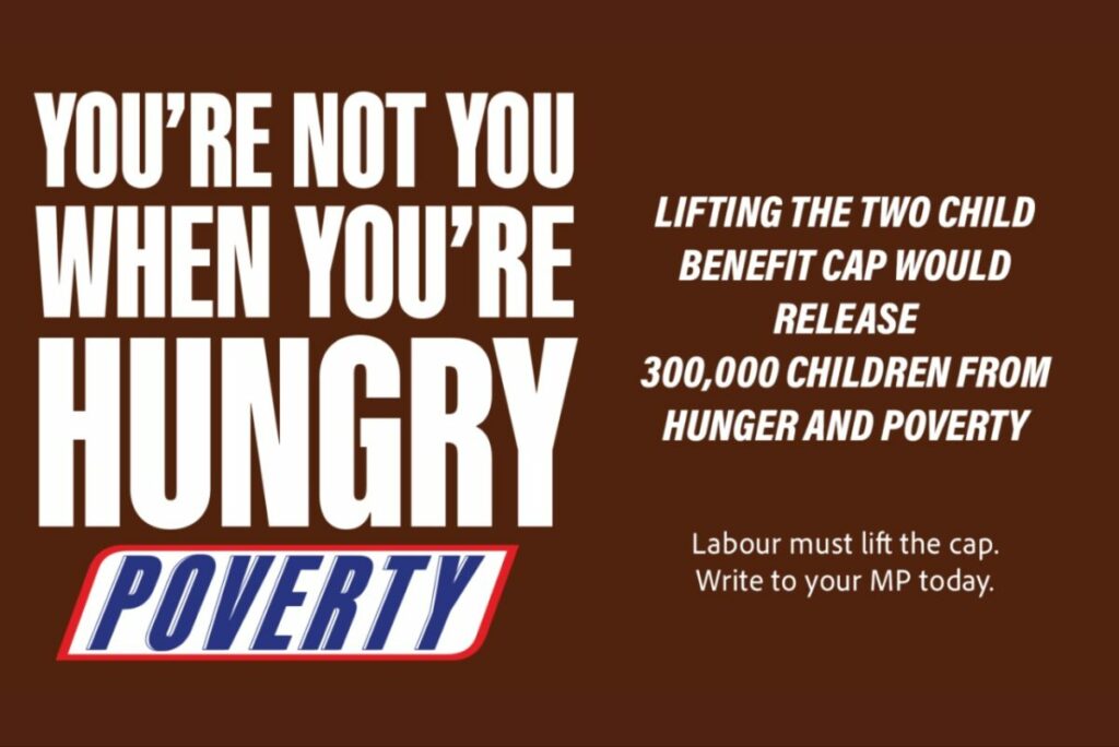 The Women's Equality Party is calling for an urgent end to the two-child benefit cap, claiming that it could release 300,000 children from hunger